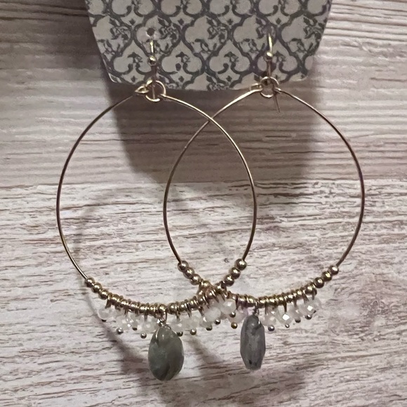 Cost Plus World Market Jewelry - 🆕 World Market Genuine Stone Beaded Dangle Drop Earrings